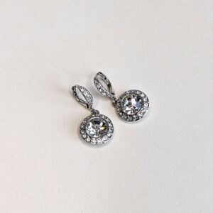 Givenchy Pave & Clear Cubic Zirconia Orbital Drop Earrings